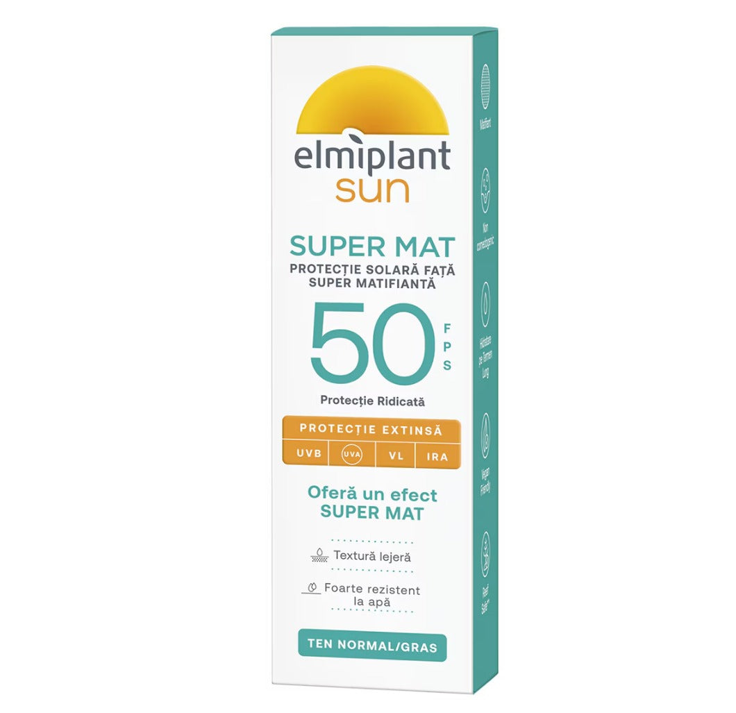 Elmiplant | Crema Matifianta Protectie Solara pentru Fata SPF 50 | 50ml